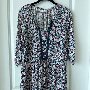 Velvet by Graham & Spencer Navy Floral Boho Dress - XS